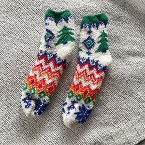 Colorful Patterned fuzzy winter Socks 7-9